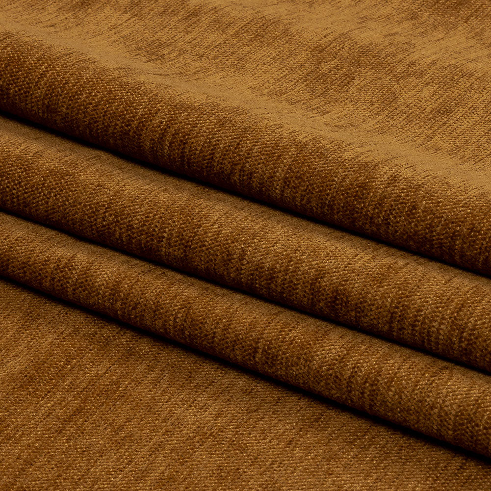 Polyester Upholstery Chenille - Bronze - British Imported Folded