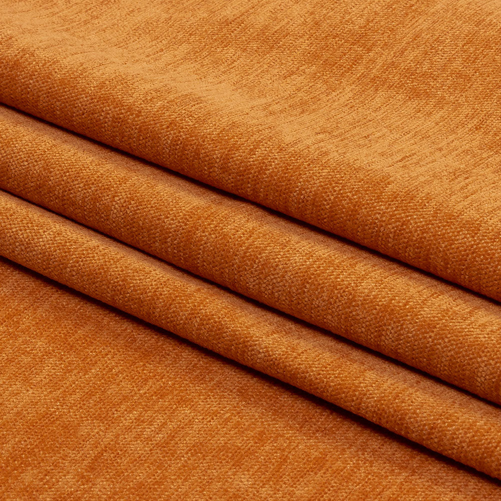 Polyester Upholstery Chenille - Clementine - British Imported Folded