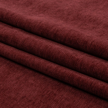 Polyester Upholstery Chenille - Cranberry - British Imported Folded