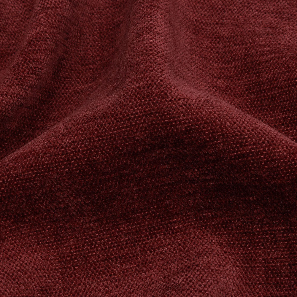 Polyester Upholstery Chenille - Cranberry - British Imported Detail