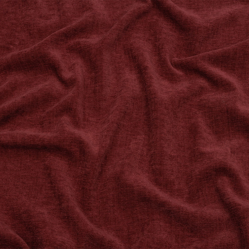 Polyester Upholstery Chenille - Cranberry - British Imported