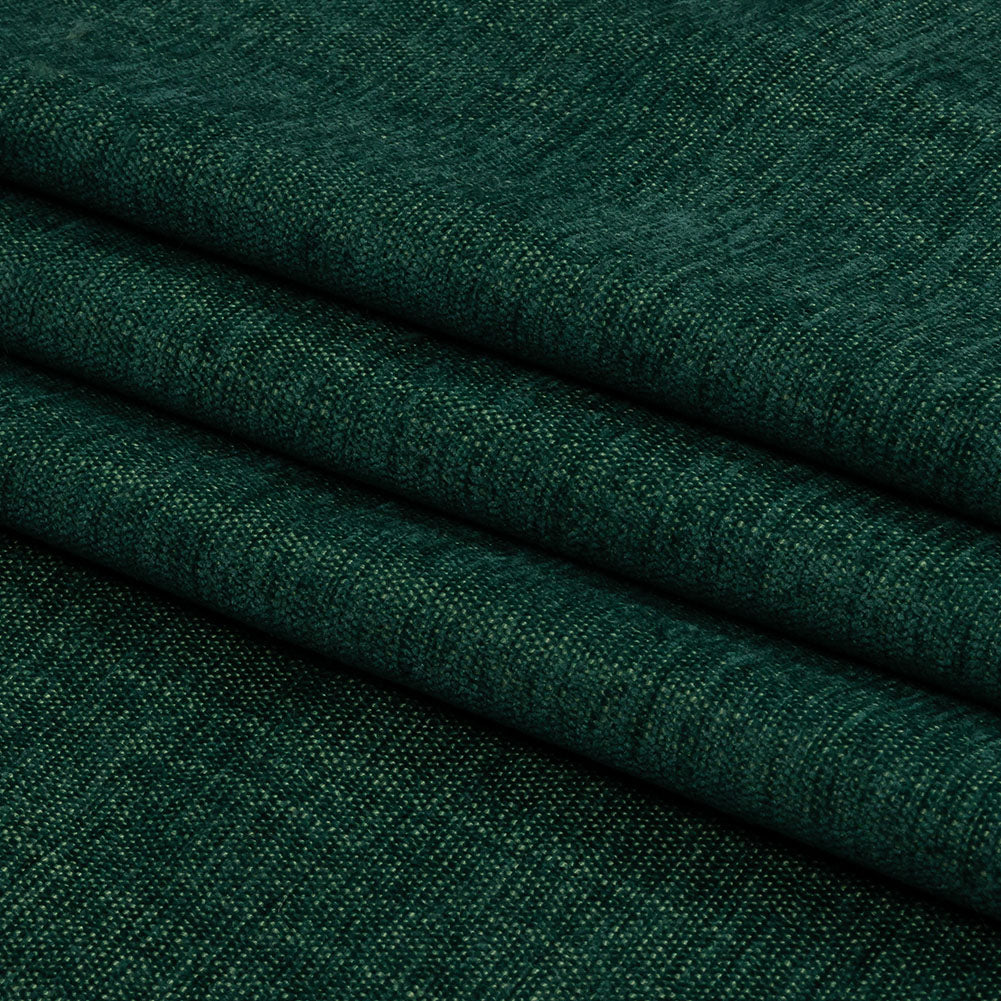 Polyester Upholstery Chenille - Emerald - British Imported Folded