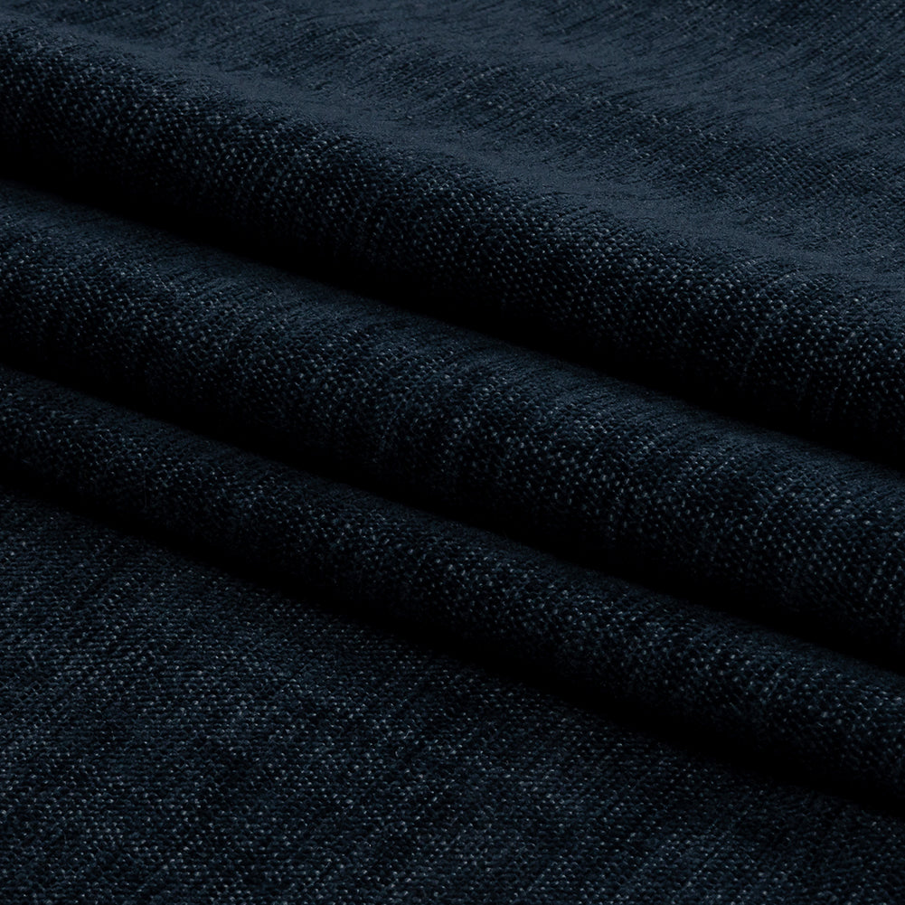 Polyester Upholstery Chenille - Ink - British Imported Folded