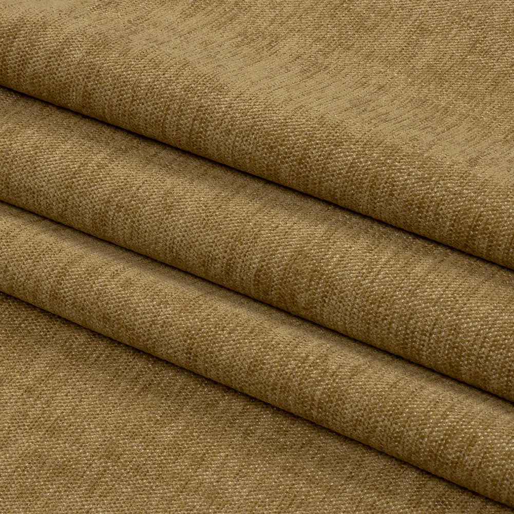 Polyester Upholstery Chenille - Olive - British Imported Folded