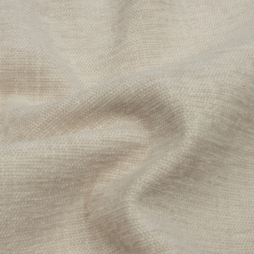 Polyester Upholstery Chenille - Oyster - British Imported Detail