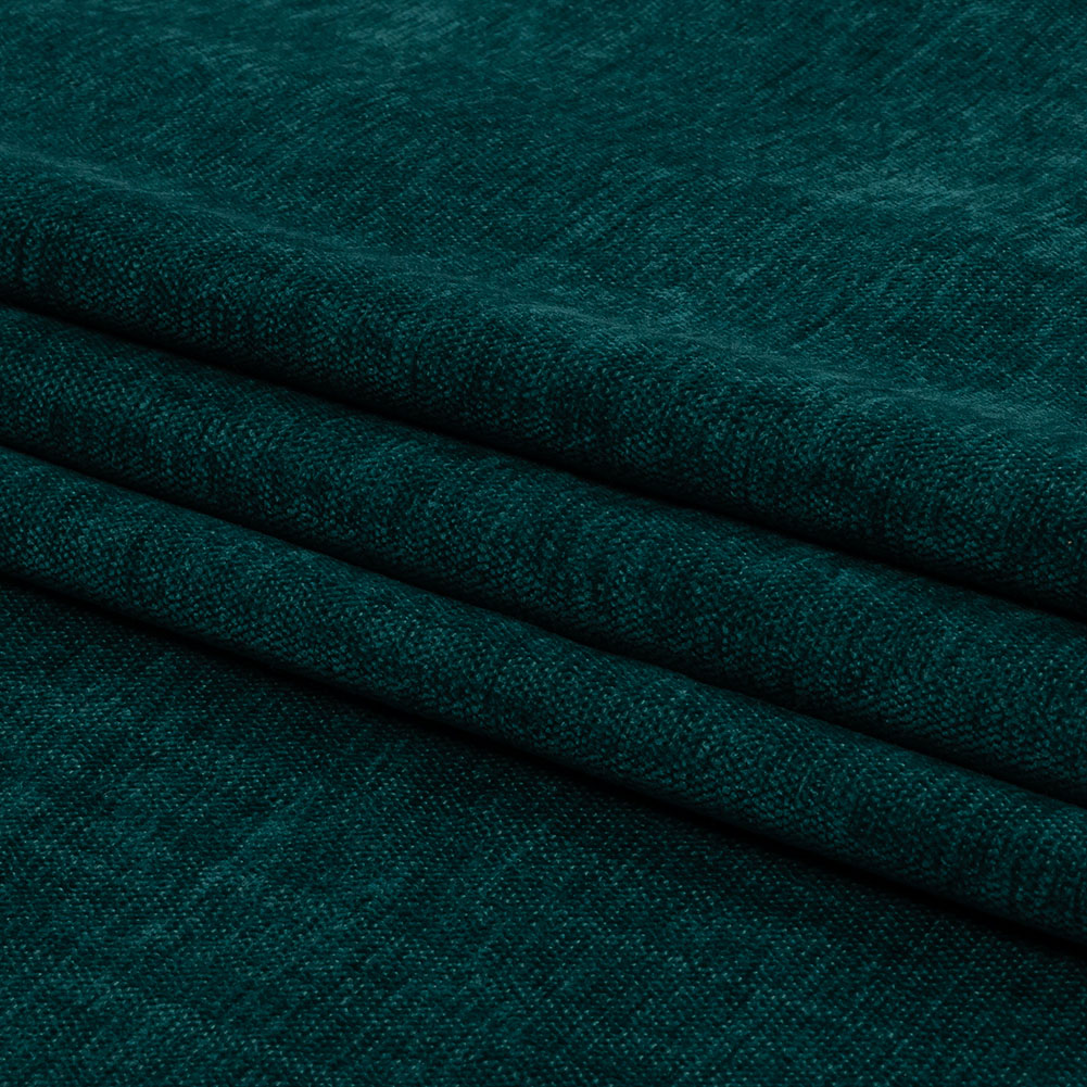 Polyester Upholstery Chenille - Peacock - British Imported Folded