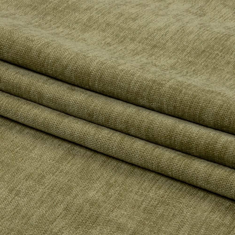 Polyester Upholstery Chenille - Pistachio - British Imported Folded