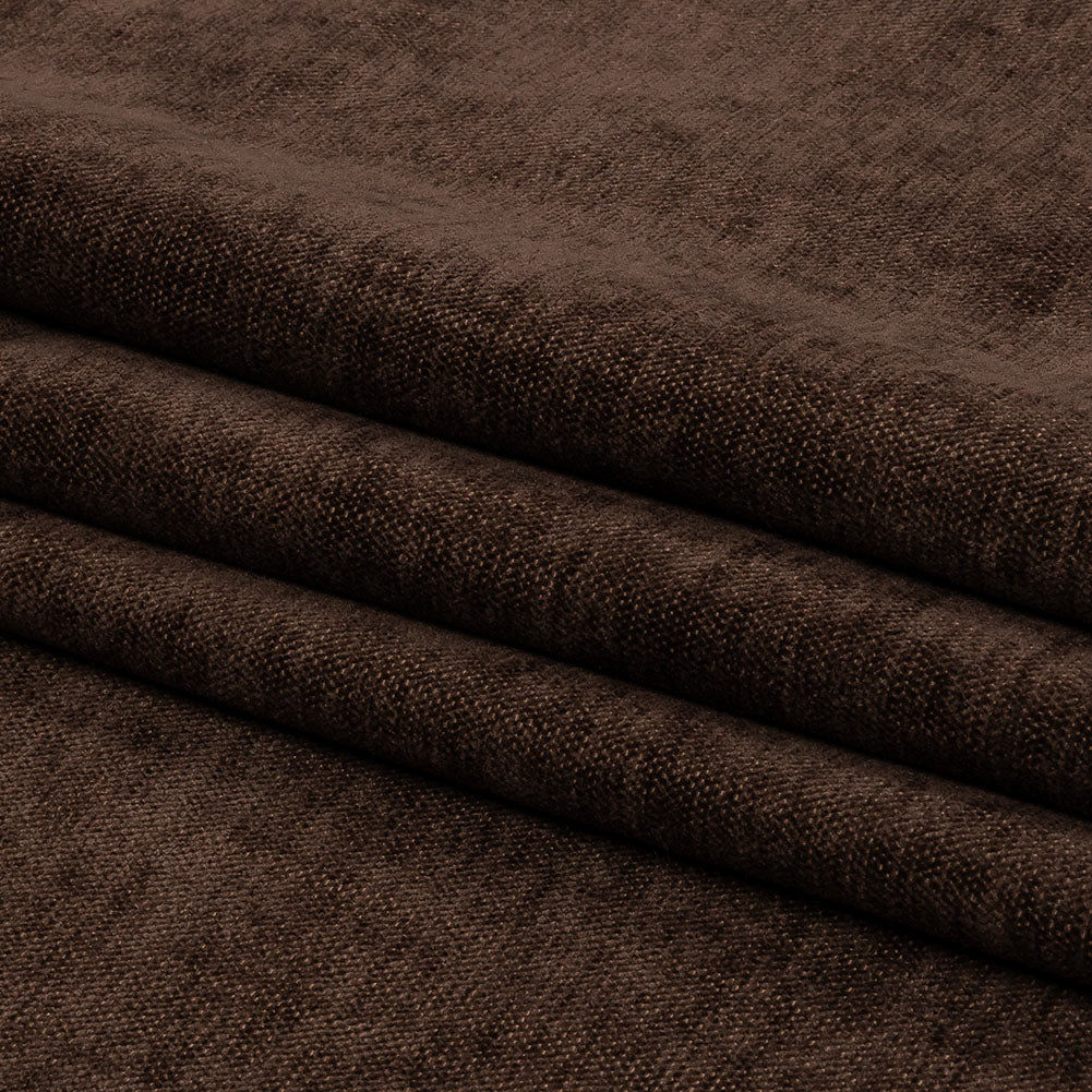 Polyester Upholstery Chenille - Praline - British Imported Folded