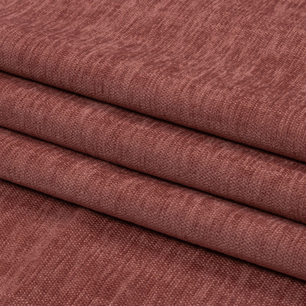 Polyester Upholstery Chenille - Rouge - British Imported Folded