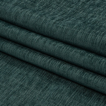 Polyester Upholstery Chenille - Teal - British Imported Folded