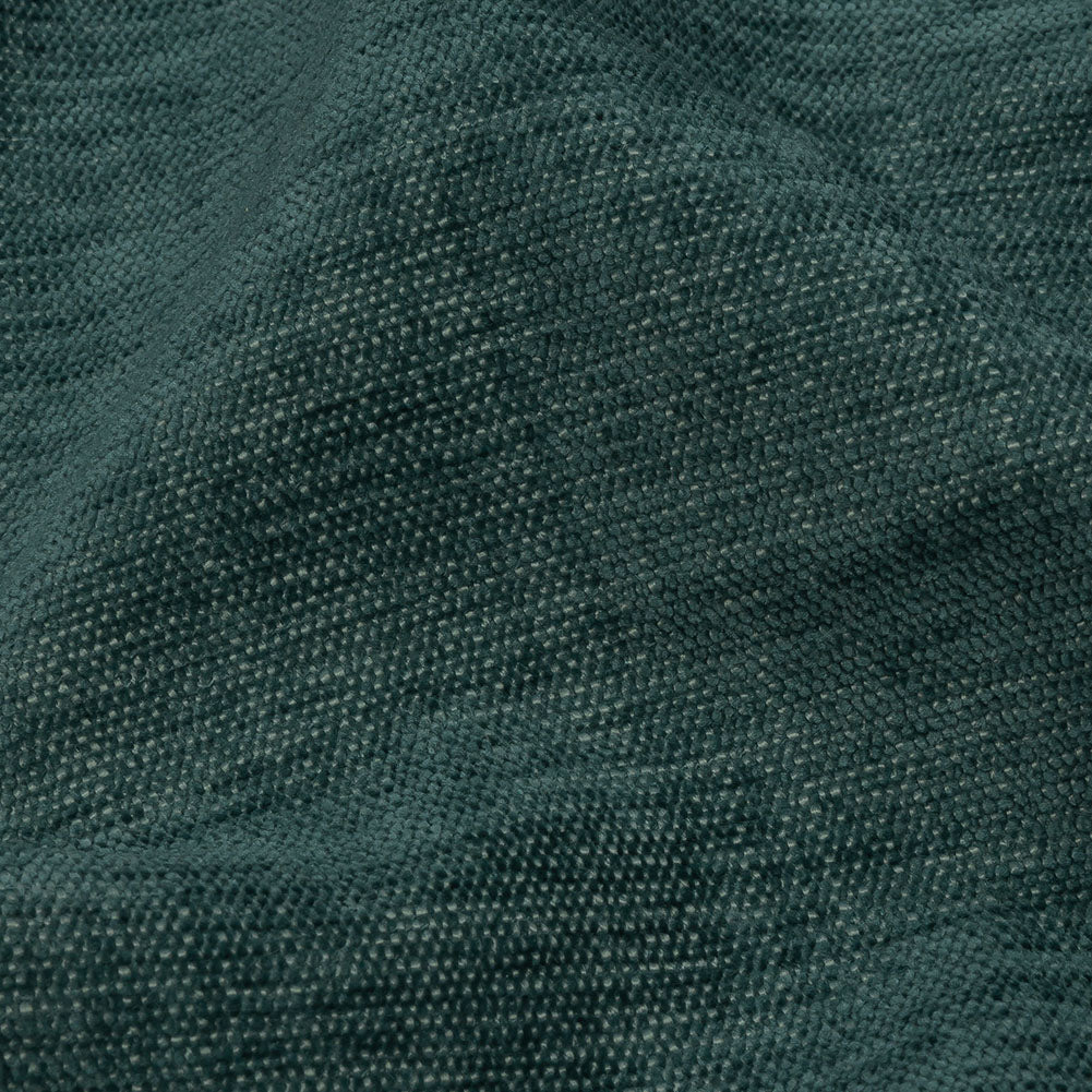 Polyester Upholstery Chenille - Teal - British Imported Detail