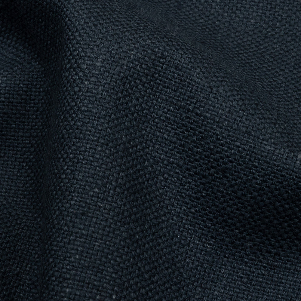 Heavyweight Linen Woven - Ink - British Imported Detail