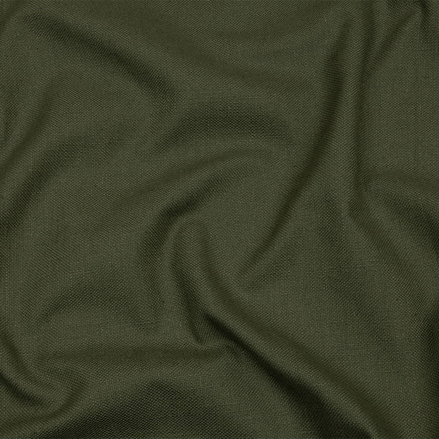 Heavyweight Linen Woven - Khaki - British Imported