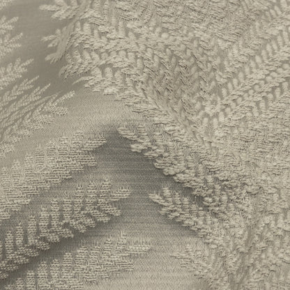 Cotton and Recycled Polyester Drapery Jacquard - Silver Leaf Chains - British Imported Detail