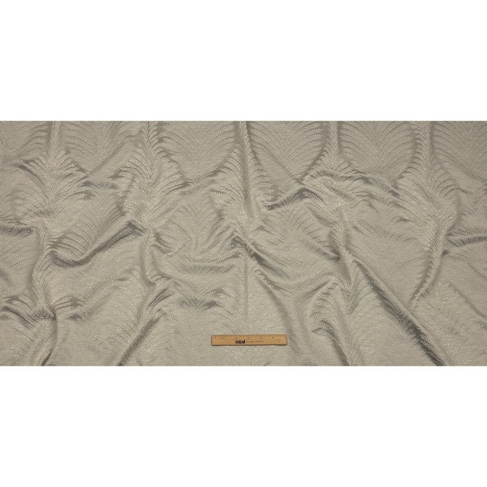 Cotton and Recycled Polyester Drapery Jacquard - Silver Leaf Chains - British Imported Full