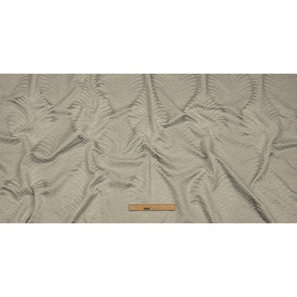 Cotton and Recycled Polyester Drapery Jacquard - Silver Leaf Chains - British Imported Full
