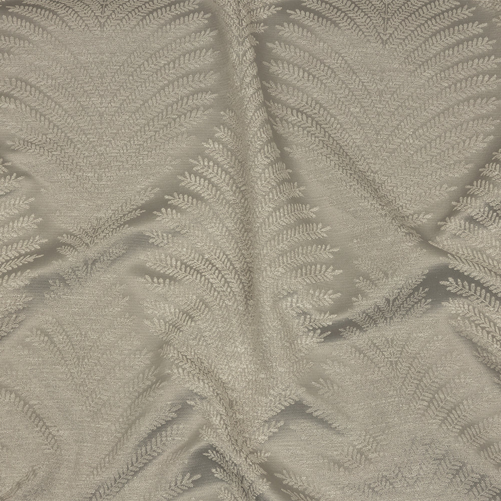 Cotton and Recycled Polyester Drapery Jacquard - Silver Leaf Chains - British Imported