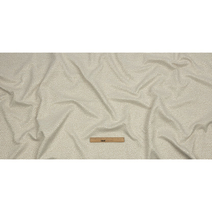 Recycled Polyester Drapery Jacquard - Champagne Spotted - British Imported Full