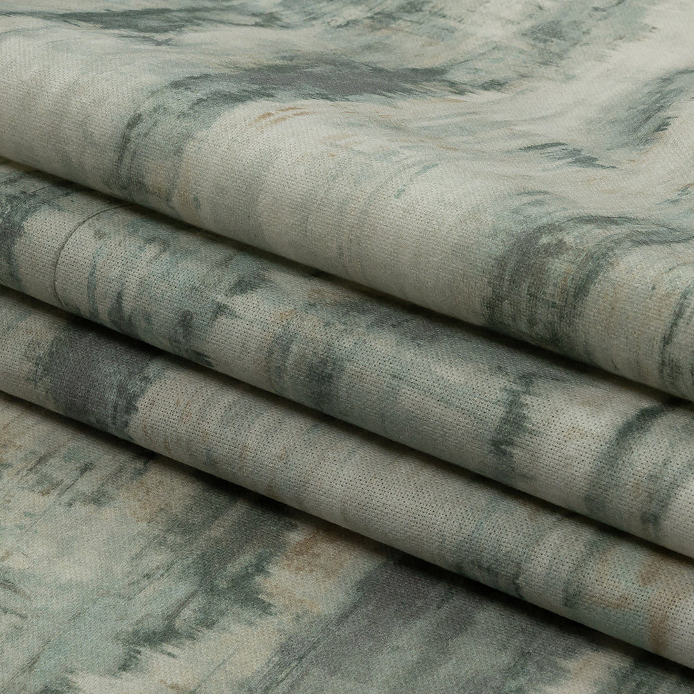 Cotton Canvas Print - Seafoam Painterly Texture - British Imported Folded