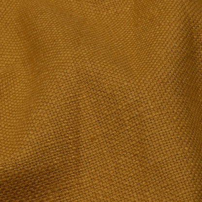 Heavyweight Linen Woven - Ochre - British Imported Detail