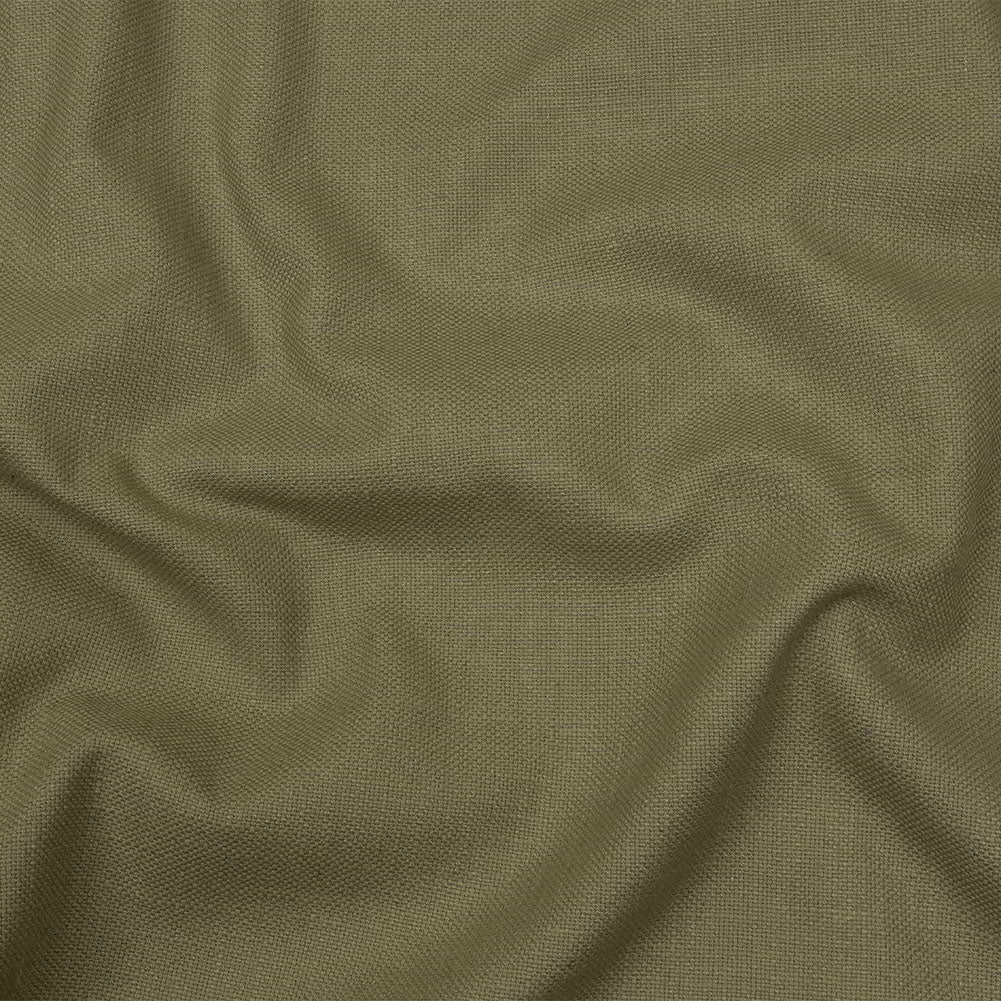 Heavyweight Linen Woven - Olive - British Imported