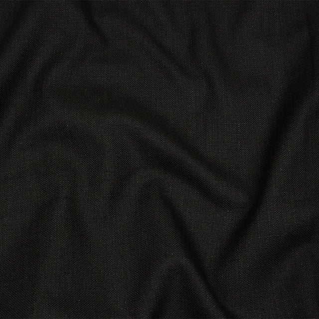 Heavyweight Linen Woven - Onyx - British Imported