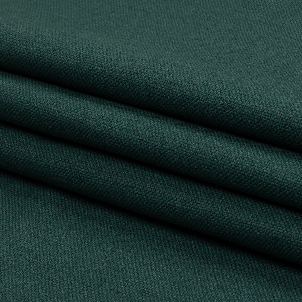 Heavyweight Linen Woven - Peacock - British Imported Folded