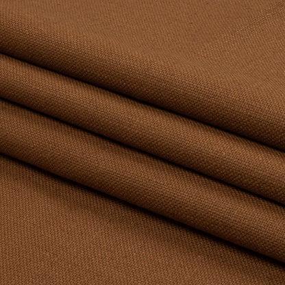 Heavyweight Linen Woven - Rust - British Imported Folded
