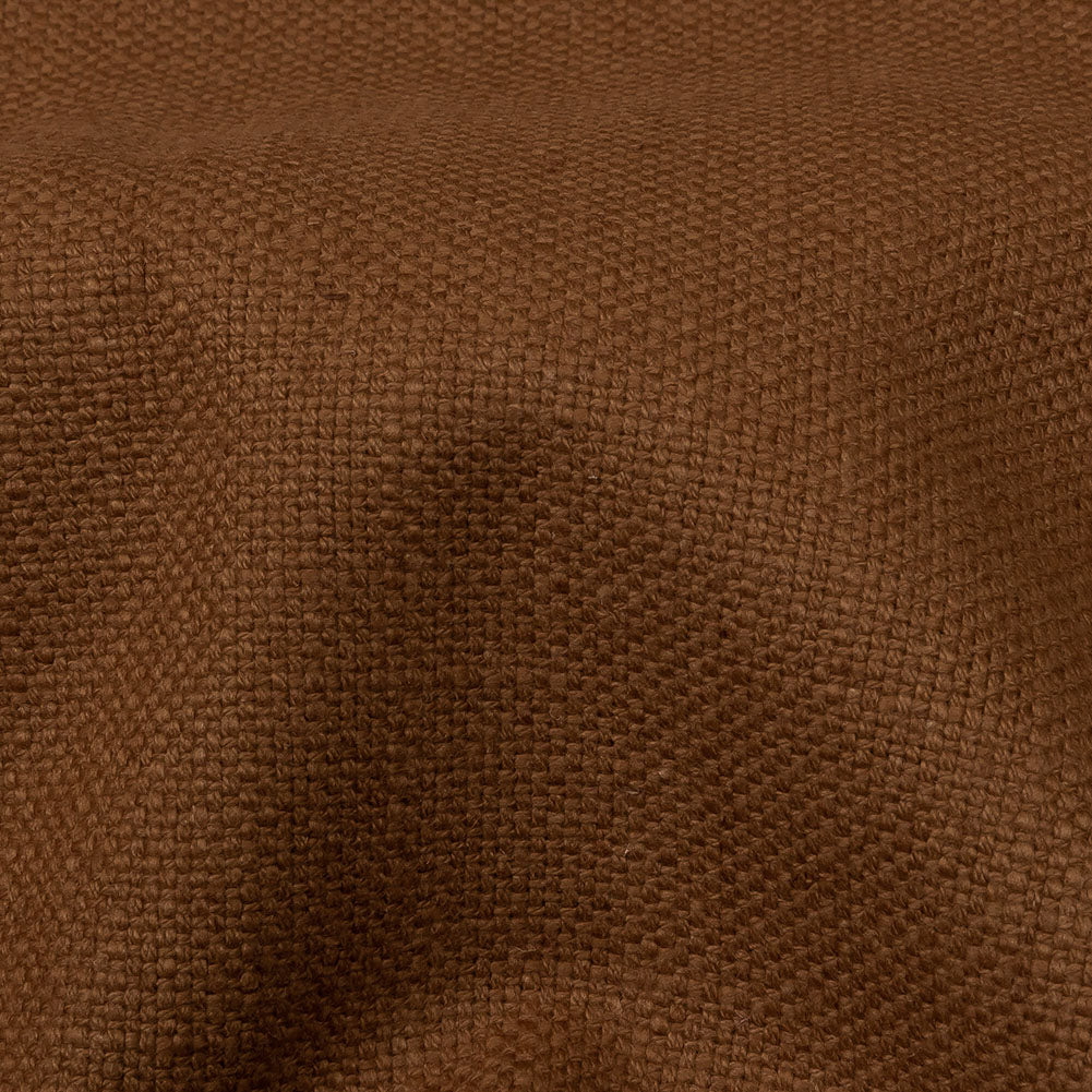 Heavyweight Linen Woven - Rust - British Imported Detail