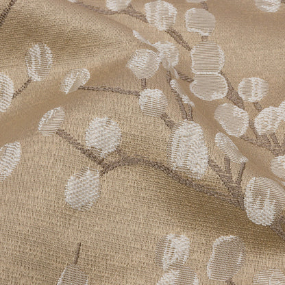 Drapery Jacquard - Caramel Prairie Willow - British Imported Detail