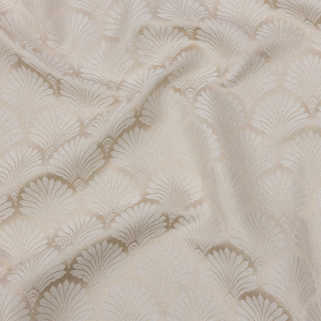 Drapery Jacquard - Oyster Palm Fans - British Imported