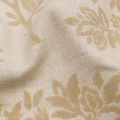 Soft Textured Recycled Polyester Drapery Woven - Sesame - British Imported Detail