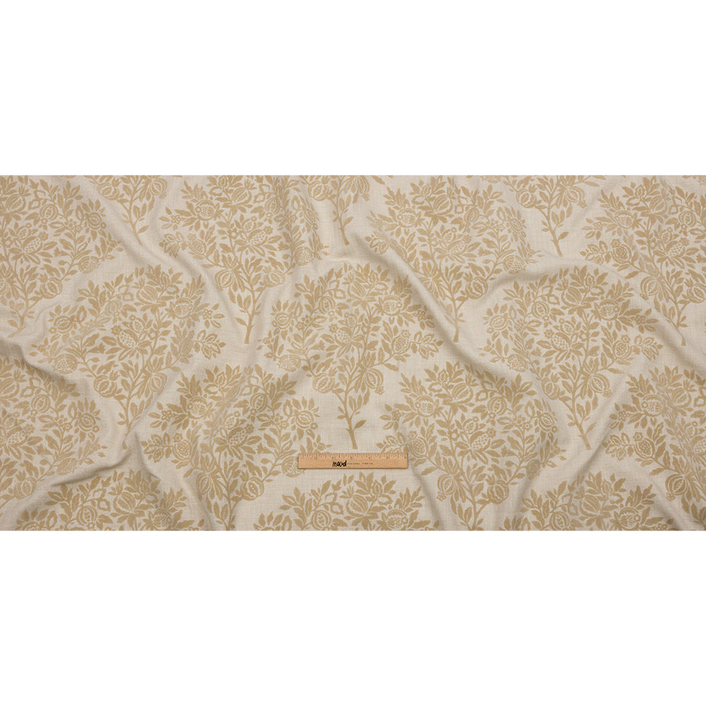 Soft Textured Recycled Polyester Drapery Woven - Sesame - British Imported Full