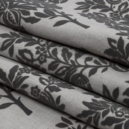 Soft Textured Recycled Polyester Drapery Woven - Wedgewood - British Imported Folded