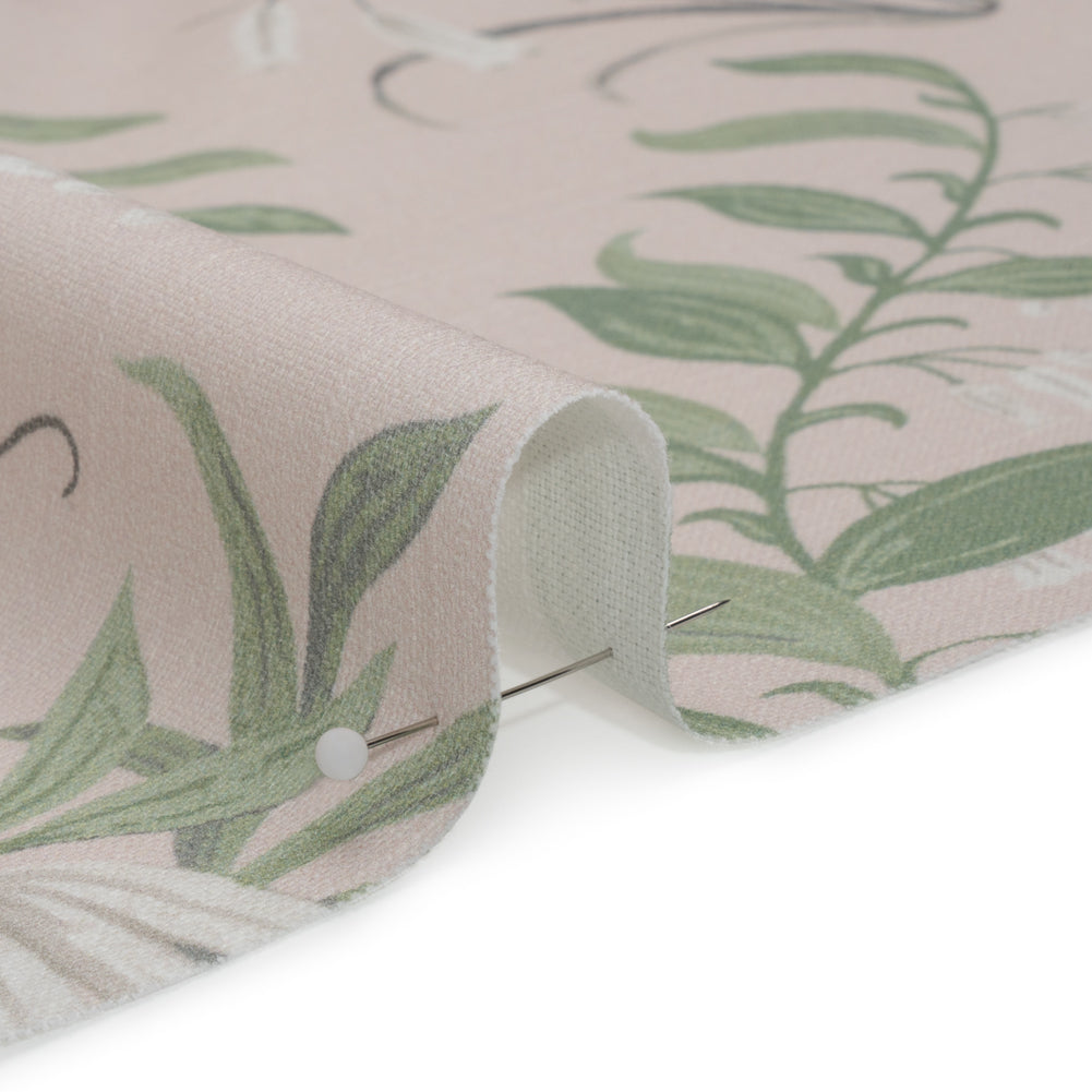 Cotton Canvas Print - Blush Garden Growth - British Imported Detail