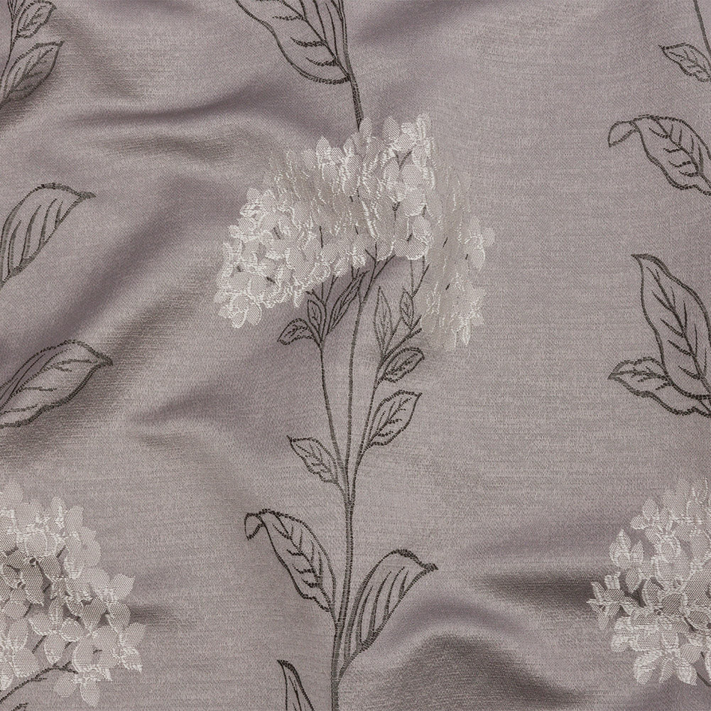 Drapery Jacquard - Dove Hydrangea Stems - British Imported
