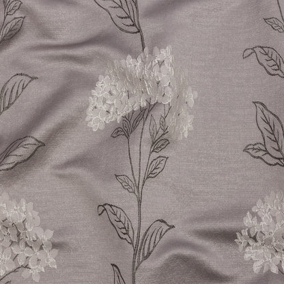 Drapery Jacquard - Dove Hydrangea Stems - British Imported