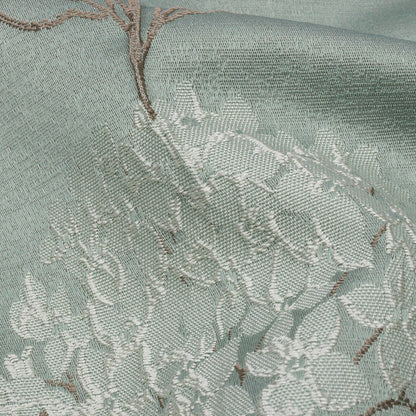 Drapery Jacquard - Mineral Hydrangea Stems - British Imported Detail