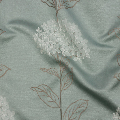 Drapery Jacquard - Mineral Hydrangea Stems - British Imported
