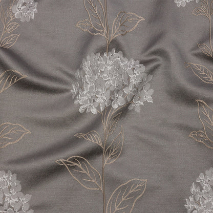Drapery Jacquard - Shadow Hydrangea Stems - British Imported