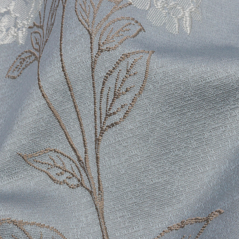 Drapery Jacquard - Wedgewood Hydrangea Stems - British Imported Detail
