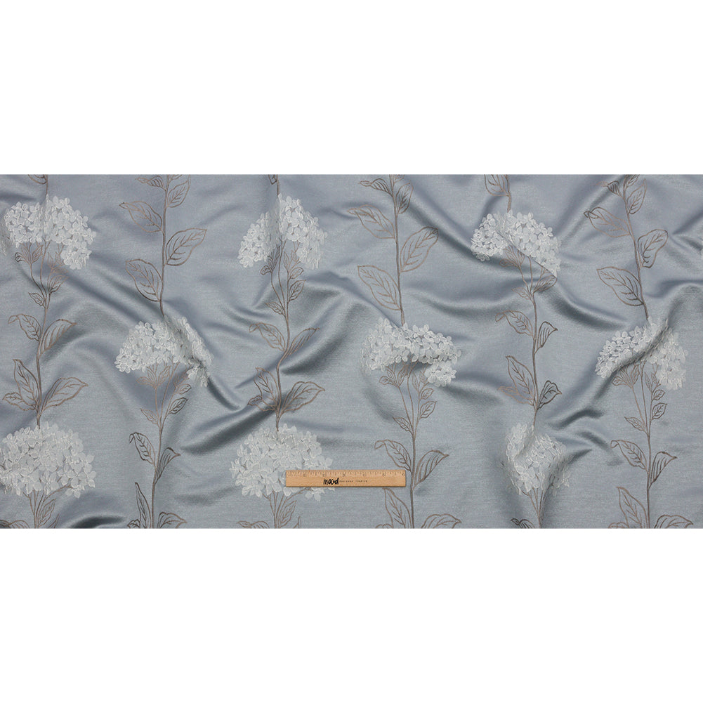 Drapery Jacquard - Wedgewood Hydrangea Stems - British Imported Full
