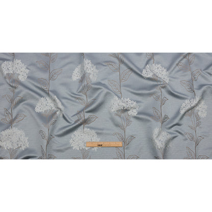 Drapery Jacquard - Wedgewood Hydrangea Stems - British Imported Full