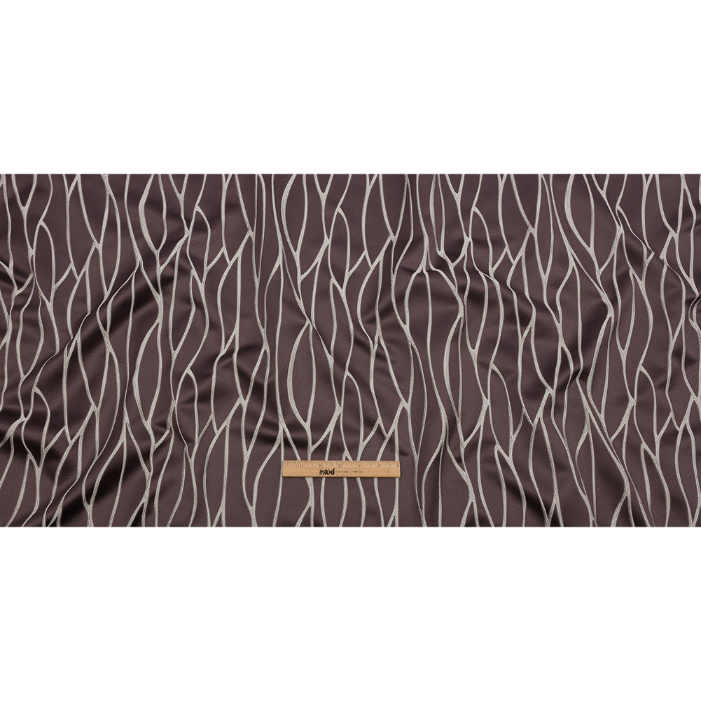 Satin-Faced Drapery Jacquard - Thistle Rippling Lines - British Imported Full