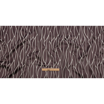 Satin-Faced Drapery Jacquard - Thistle Rippling Lines - British Imported Full