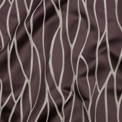 Satin-Faced Drapery Jacquard - Thistle Rippling Lines - British Imported