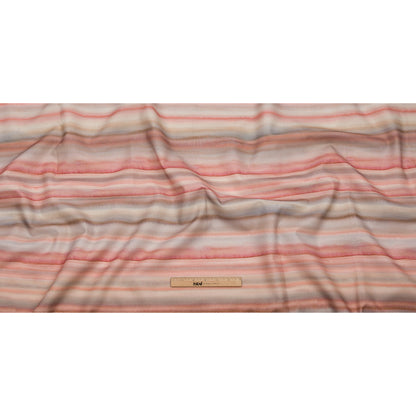 Cotton Canvas Print - Shell Painterly Stripes - British Imported Full