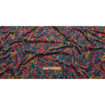 Printed Polyester Velvet - Rainbow Berry Vines - British Imported Full