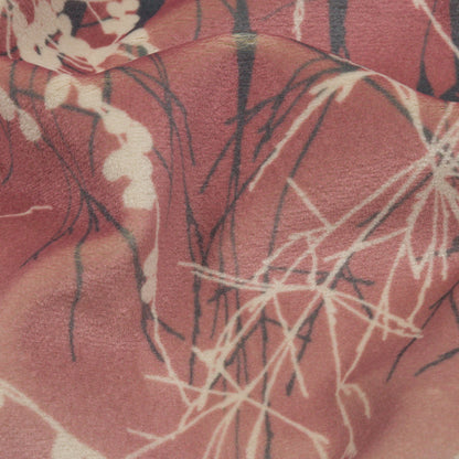 Printed Polyester Velvet - Shell Meadow Grass Ombre - British Imported Detail