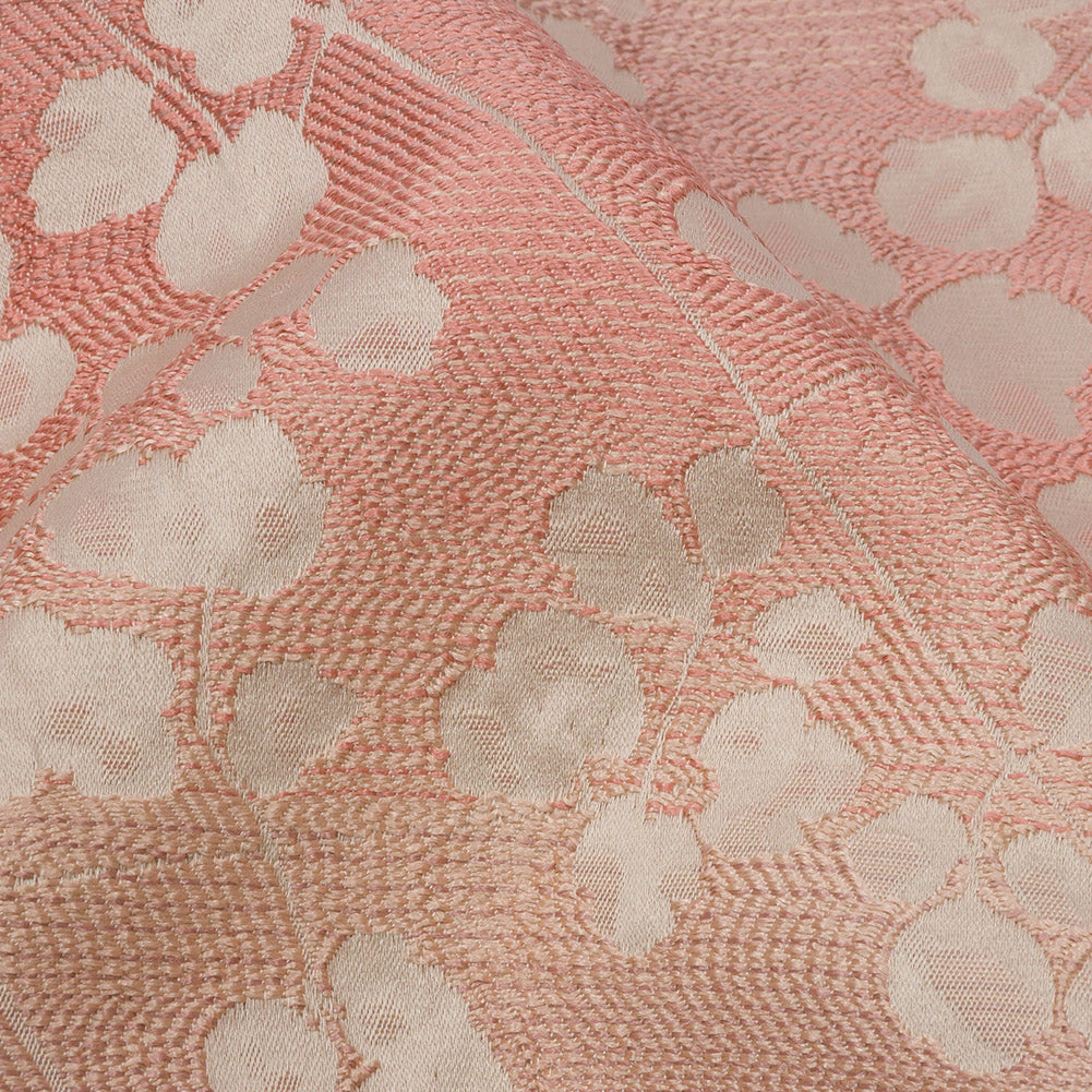 Drapery Jacquard - Shell Ombre Stripes and Little Flowers - British Imported Detail
